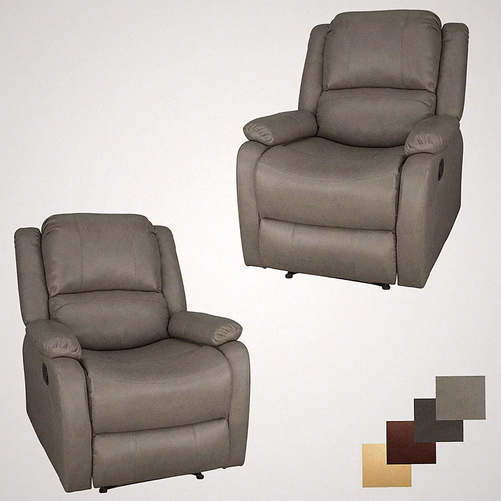 2 RecPro Charles 30" RV Zwr Zero Wall Recliner Chair RV Furniture Putty