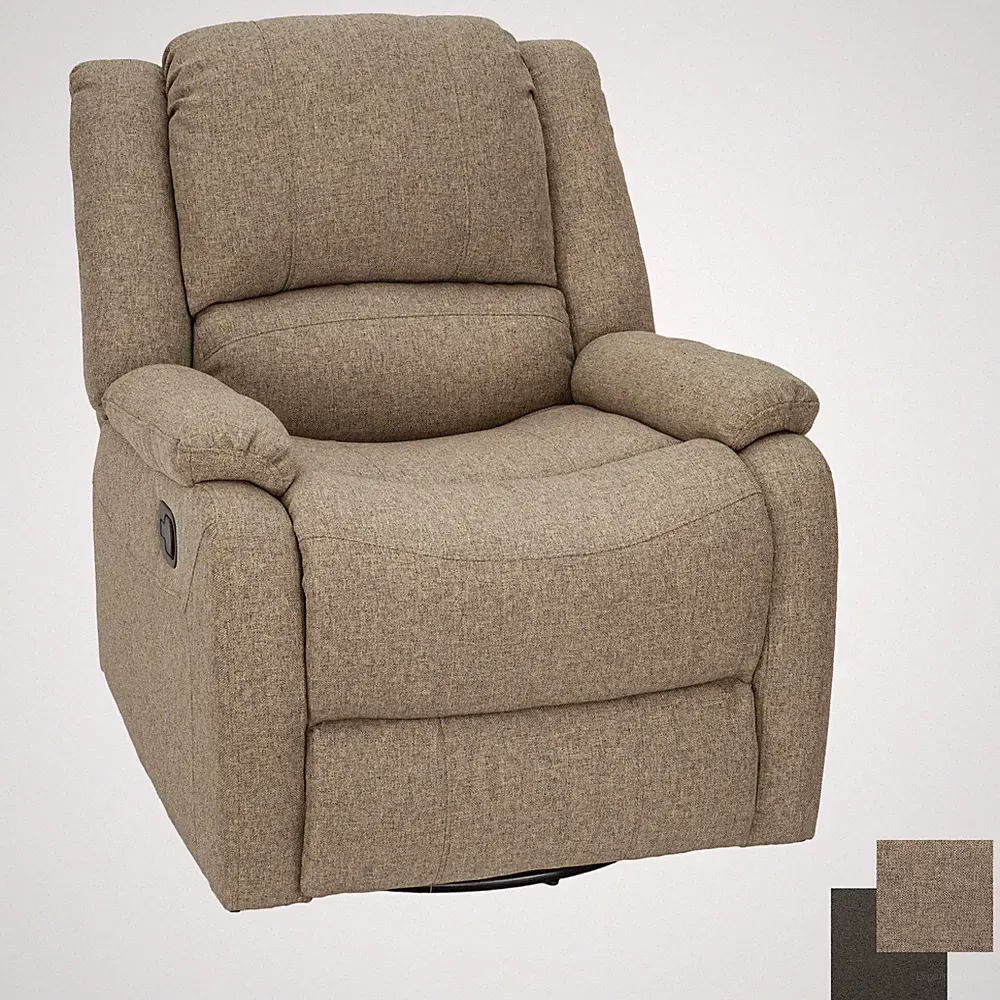 RecPro Charles 30" RV SGR Cloth Swivel Glider Recliner Chair Furniture Seat