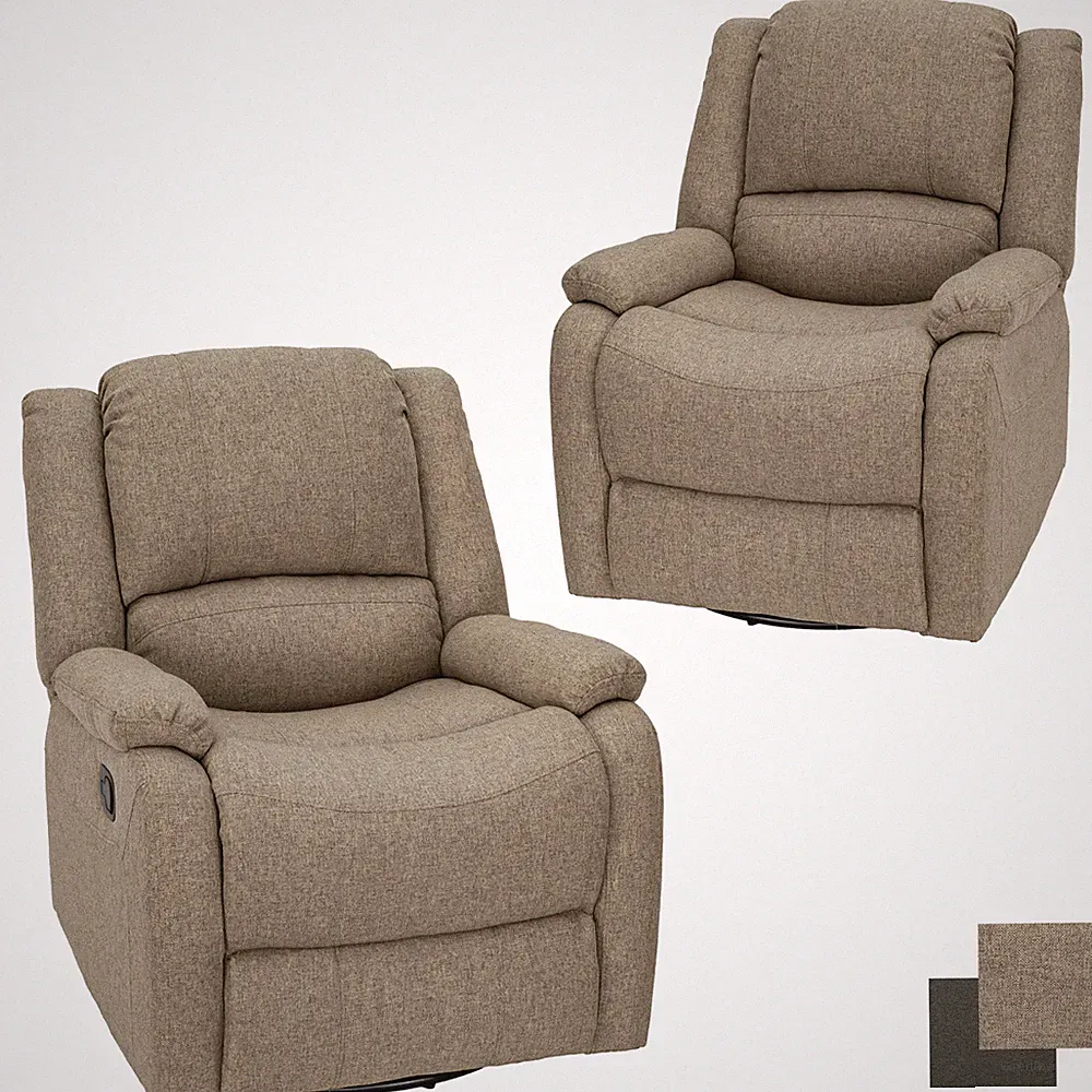 RecPro Charles 30" RV SGR Cloth Swivel Glider Recliner Chair RV Furniture 2pk