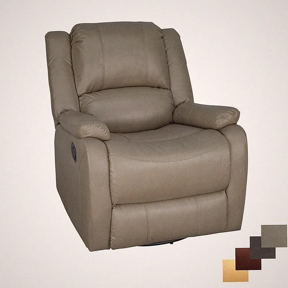 RecPro Charles 30" RV SGR Putty Swivel Glider Recliner Chair Furniture Camper