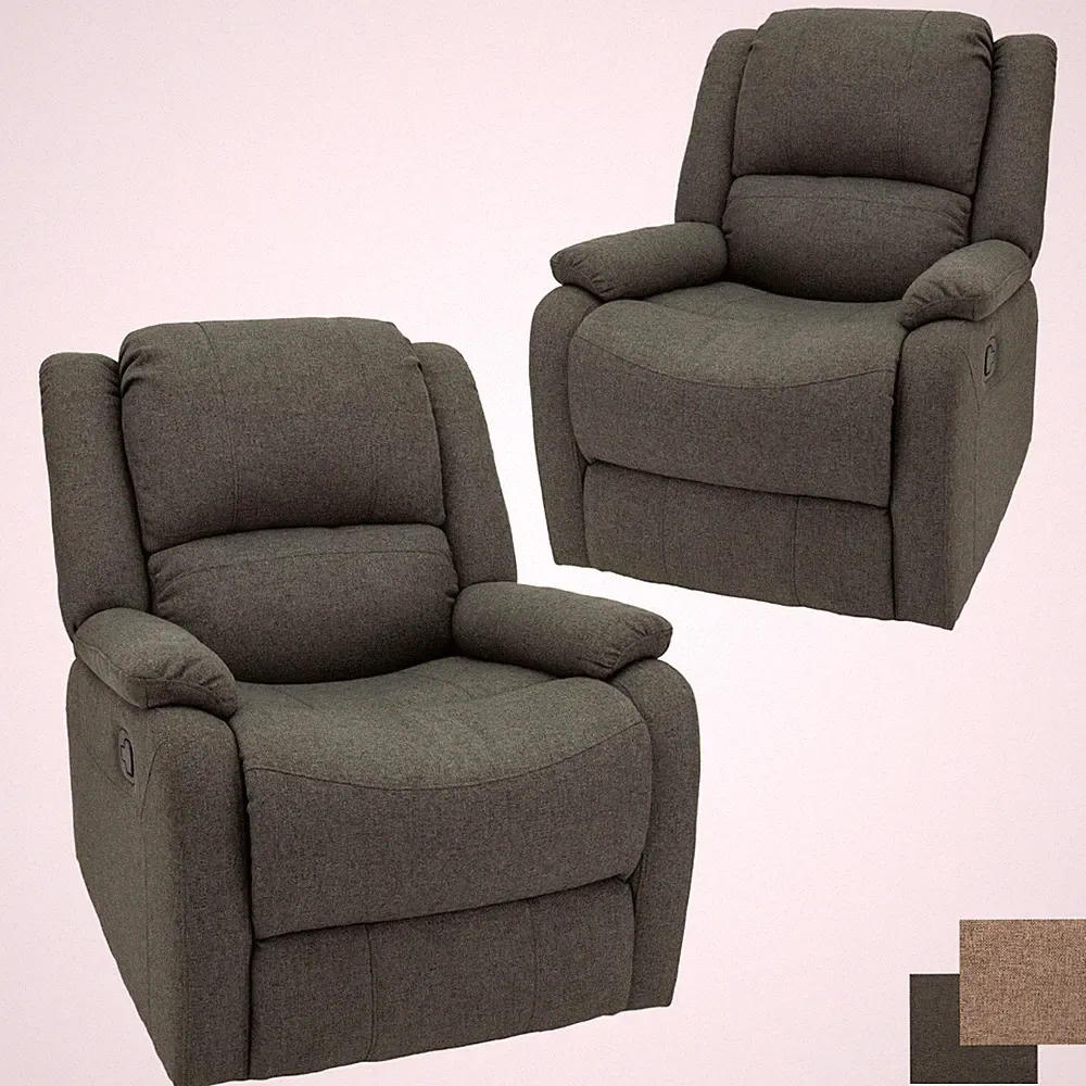 RecPro Charles 30" RV Swivel Glider Recliner SGR Fossil Cloth Chair 2-Pack