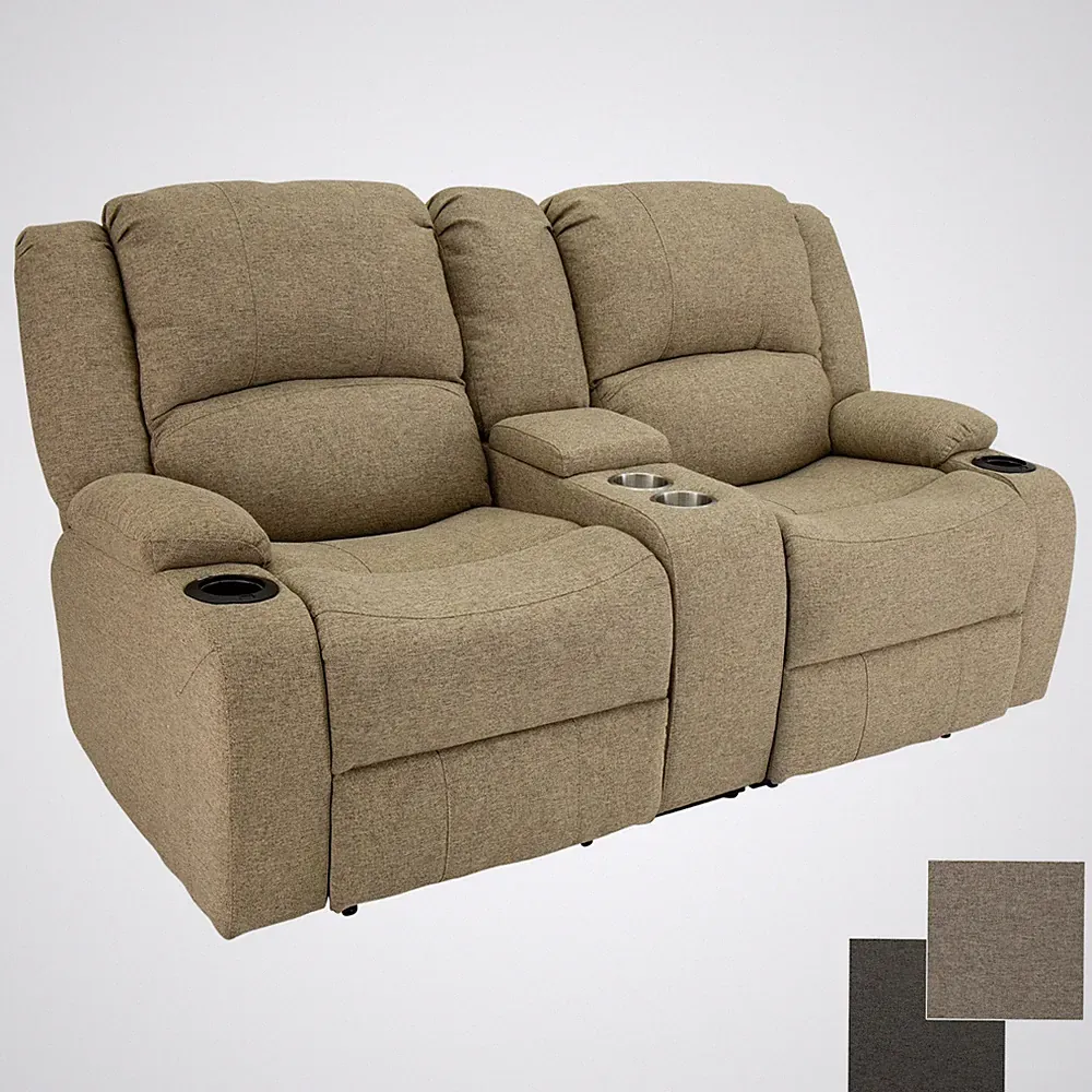 RecPro RV 67" Cloth Powered Double Wall Hugger Recliner Sofa Couch Furniture