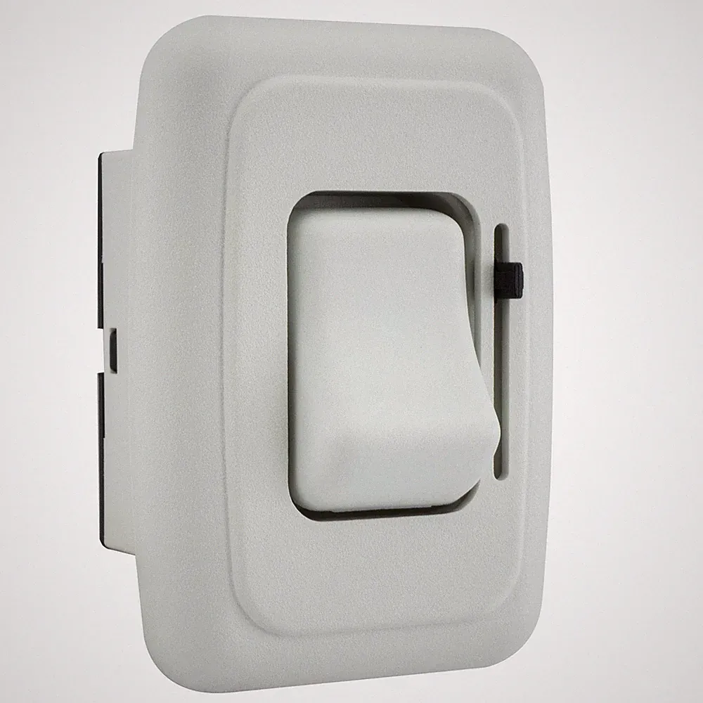RV 12V DC Toggle Light Switch with High-Side Dimmer White