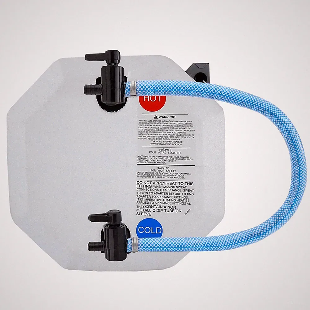 RV Water Heater Bypass Kit Pressurized Hose & Fittings for Easy Winterization